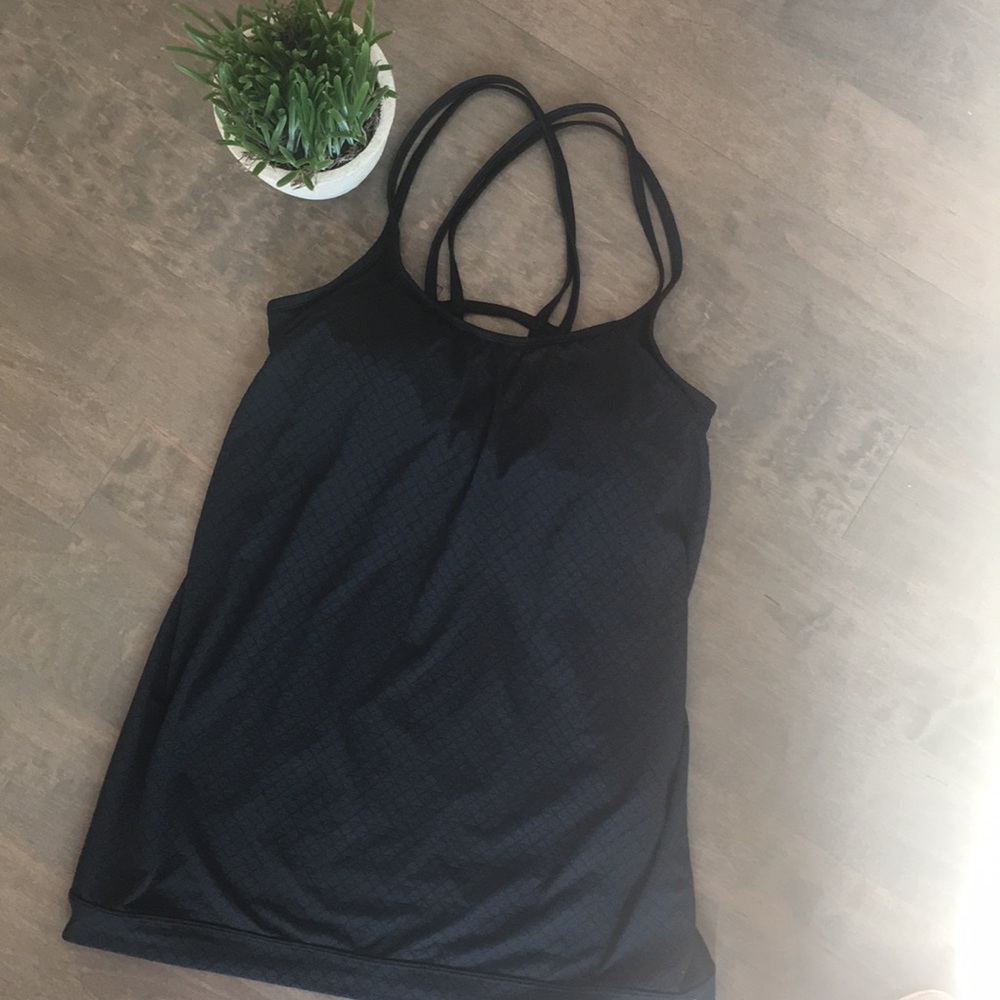 Athleta Black Crossbody  Tank Size S